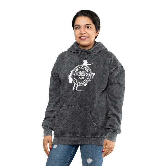 "Welcome To My Rodeo" Unisex Mineral Wash Hoodie