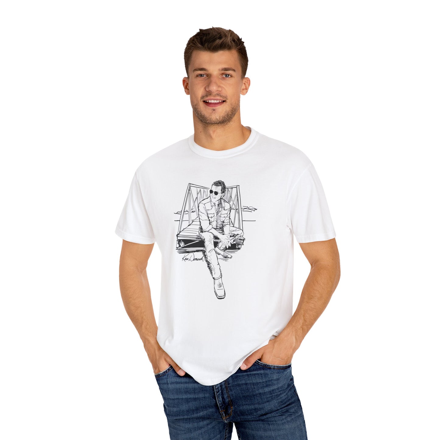 Ken Domash Self Portrait Art Shirt - Unisex Garment-Dyed T-shirt