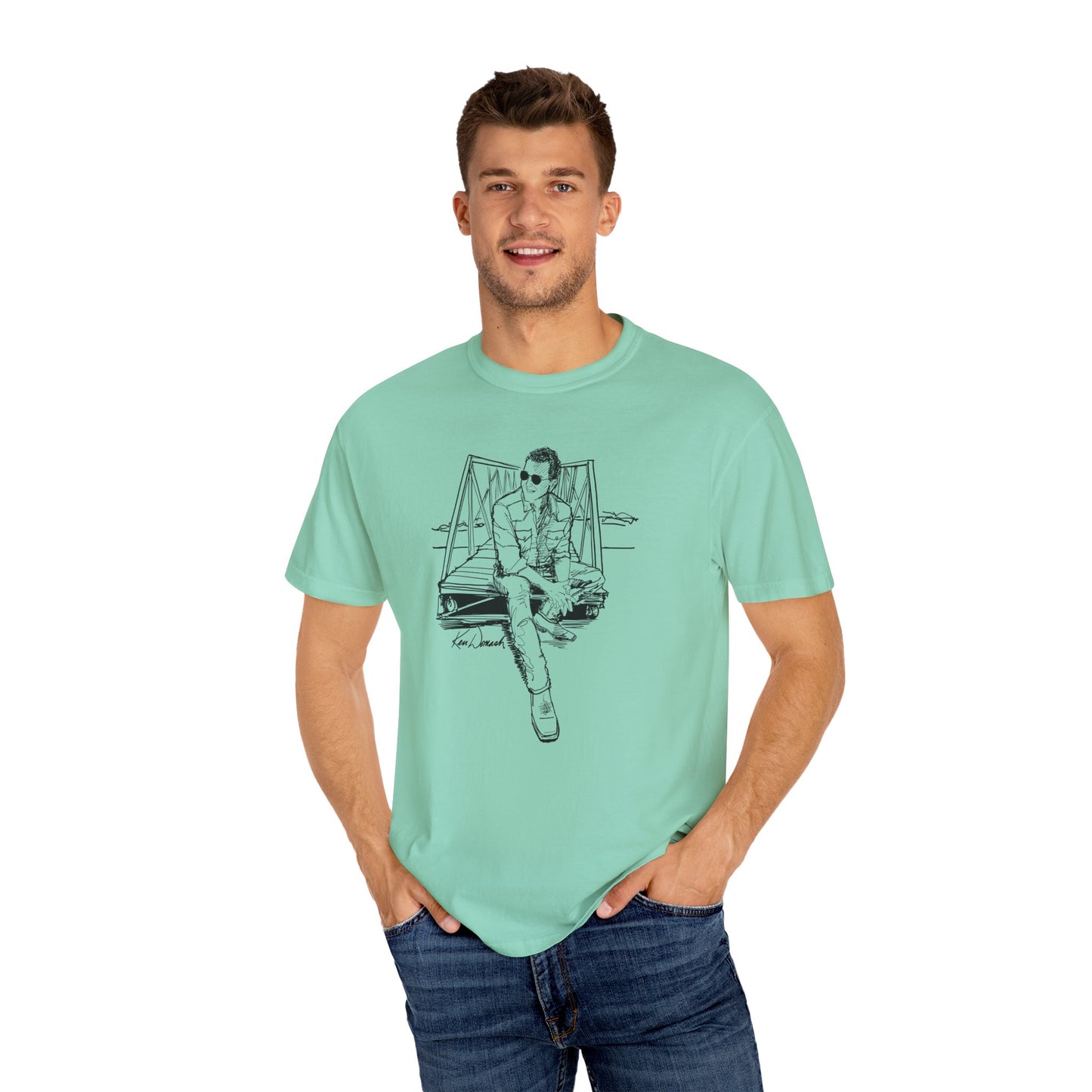 Ken Domash Self Portrait Art Shirt - Unisex Garment-Dyed T-shirt