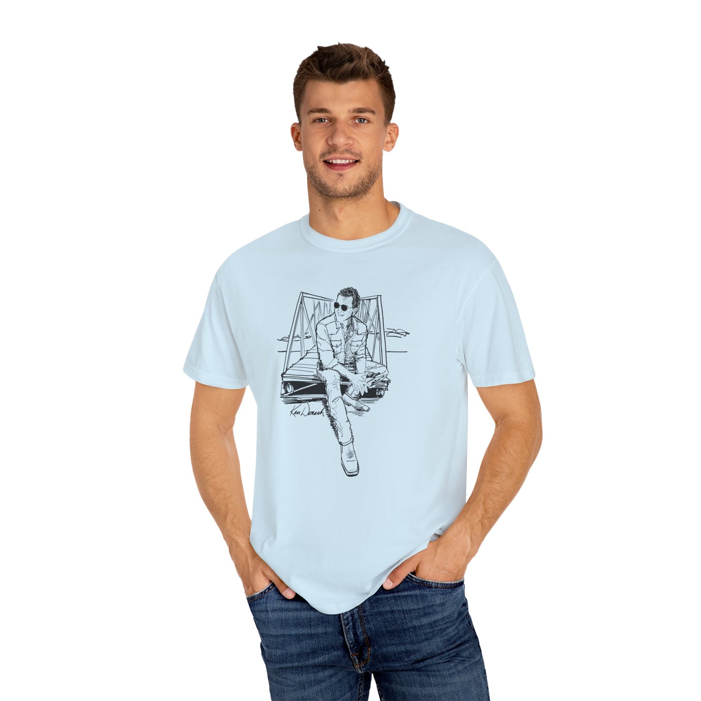 Ken Domash Self Portrait Art Shirt - Unisex Garment-Dyed T-shirt